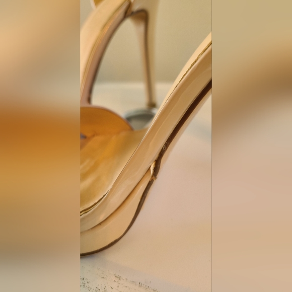 Michael Tall Spiked Patent Nude Pumps Heels 8 - Picture 7 of 10